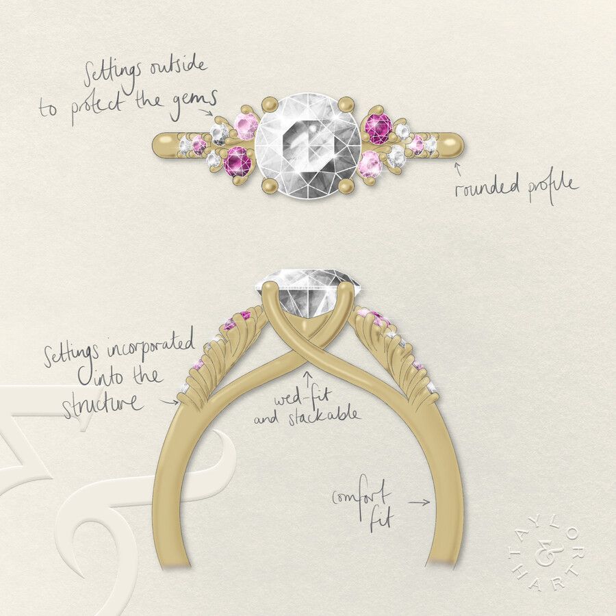 Taylor & Hart Marula Round Engagement Ring 3