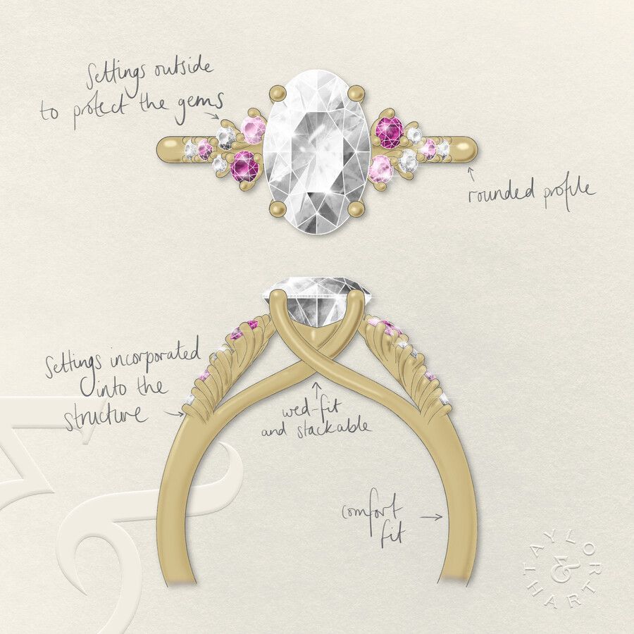Taylor & Hart Marula Oval Engagement Ring 3