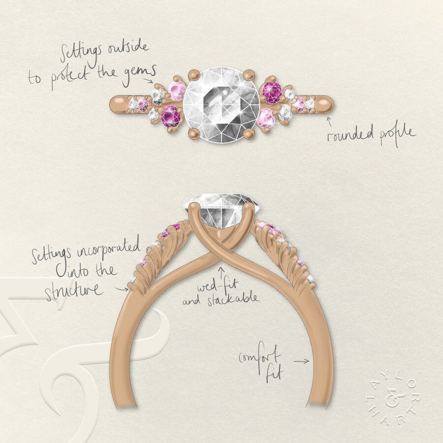 Taylor & Hart Marula Round Engagement Ring 3