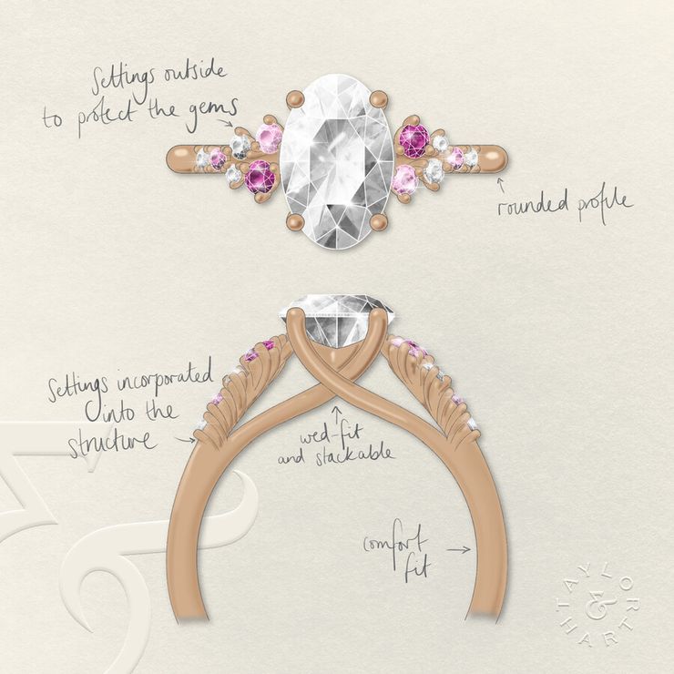 Taylor & Hart Marula Oval Engagement Ring 1