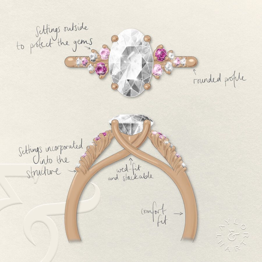 Taylor & Hart Marula Oval Engagement Ring 3