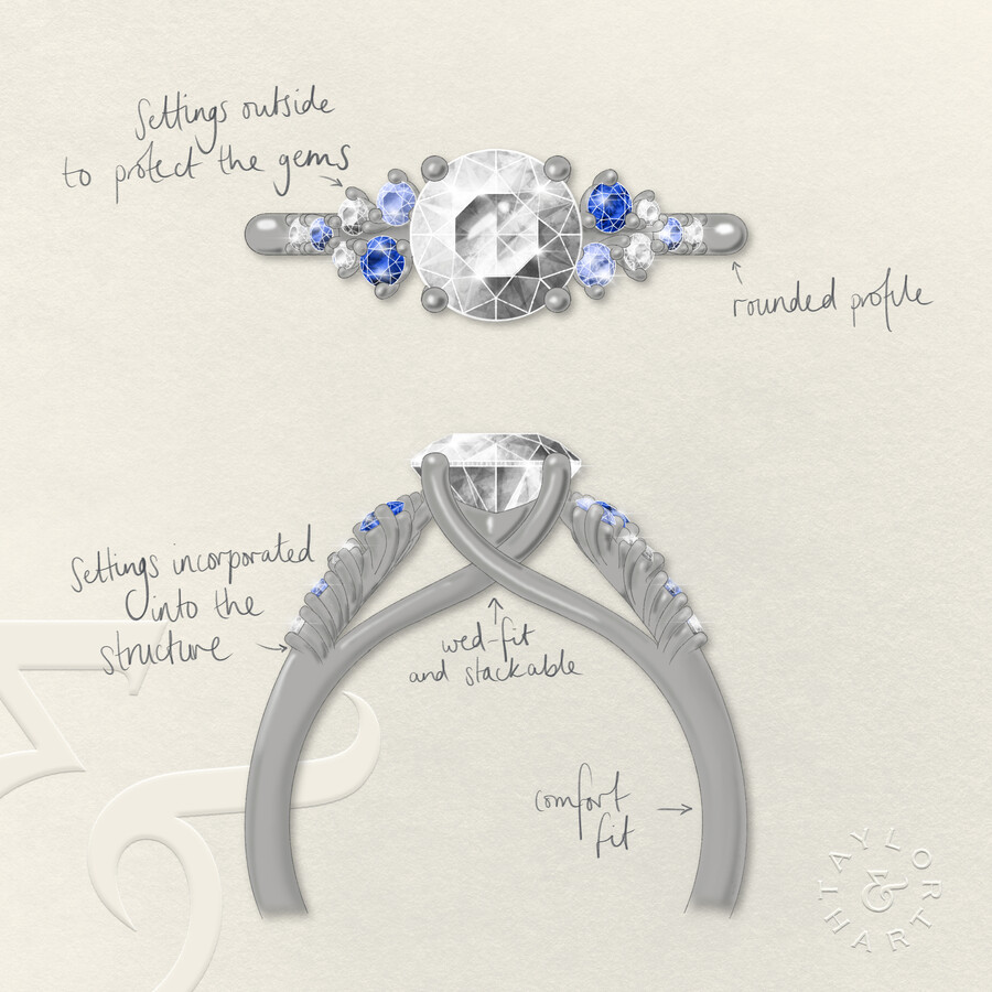 Taylor & Hart Marula Round Engagement Ring 2