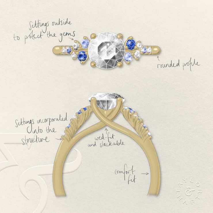 Taylor & Hart Marula Round Engagement Ring 1