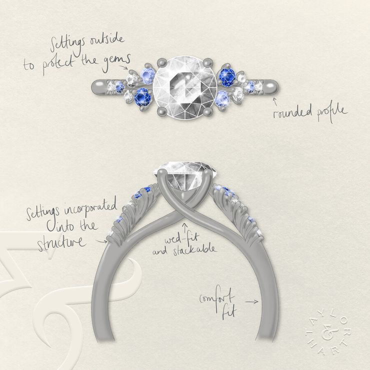 Taylor & Hart Marula Round Engagement Ring 1