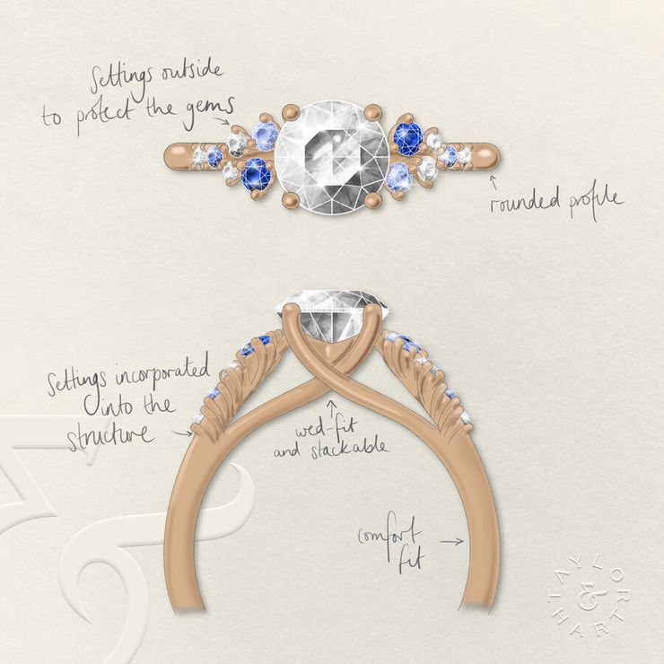 Taylor & Hart Marula Round Engagement Ring 1