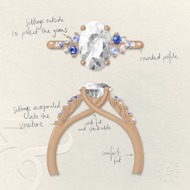 Taylor & Hart Marula Oval Engagement Ring 1