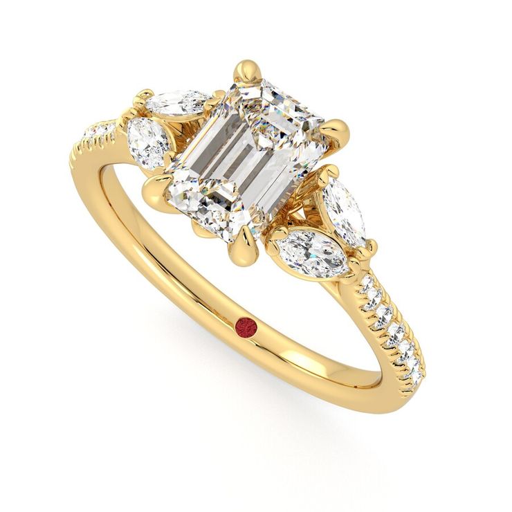 Taylor & Hart Thia Emerald Engagement Ring 0