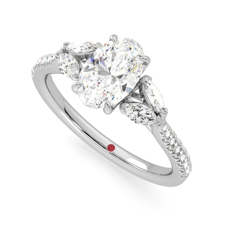 Taylor & Hart Thia Oval Engagement Ring 0