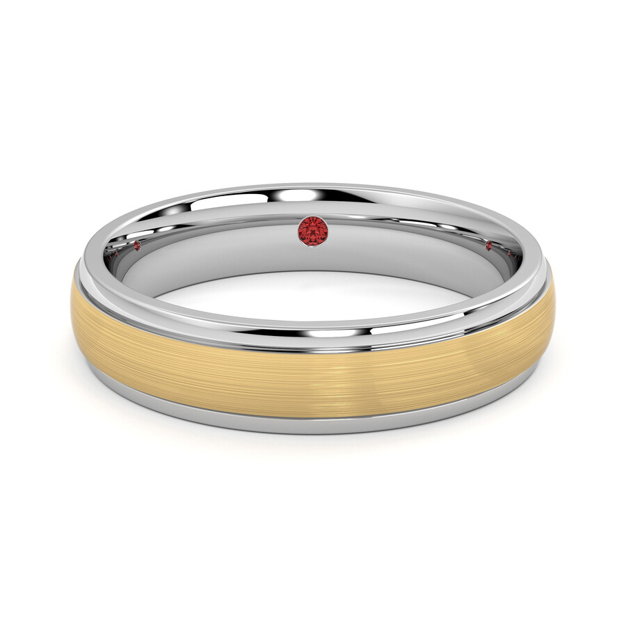 Platinum and yellow gold deals wedding band