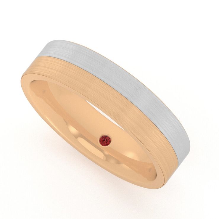 Taylor & Hart Hickory Wedding Ring 0