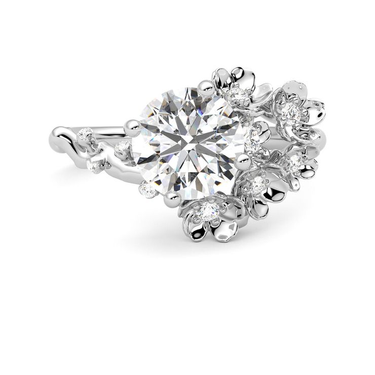 Taylor & Hart Lunarose Round Engagement Ring 0