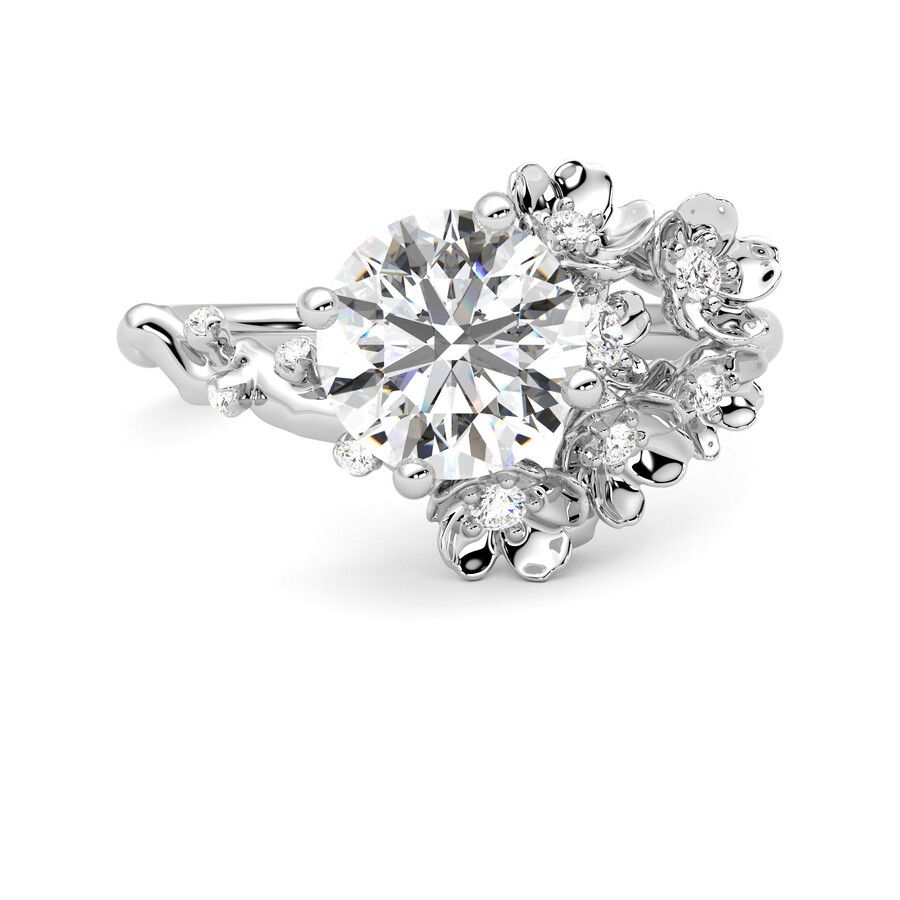 Taylor & Hart Lunarose Round Engagement Ring 2