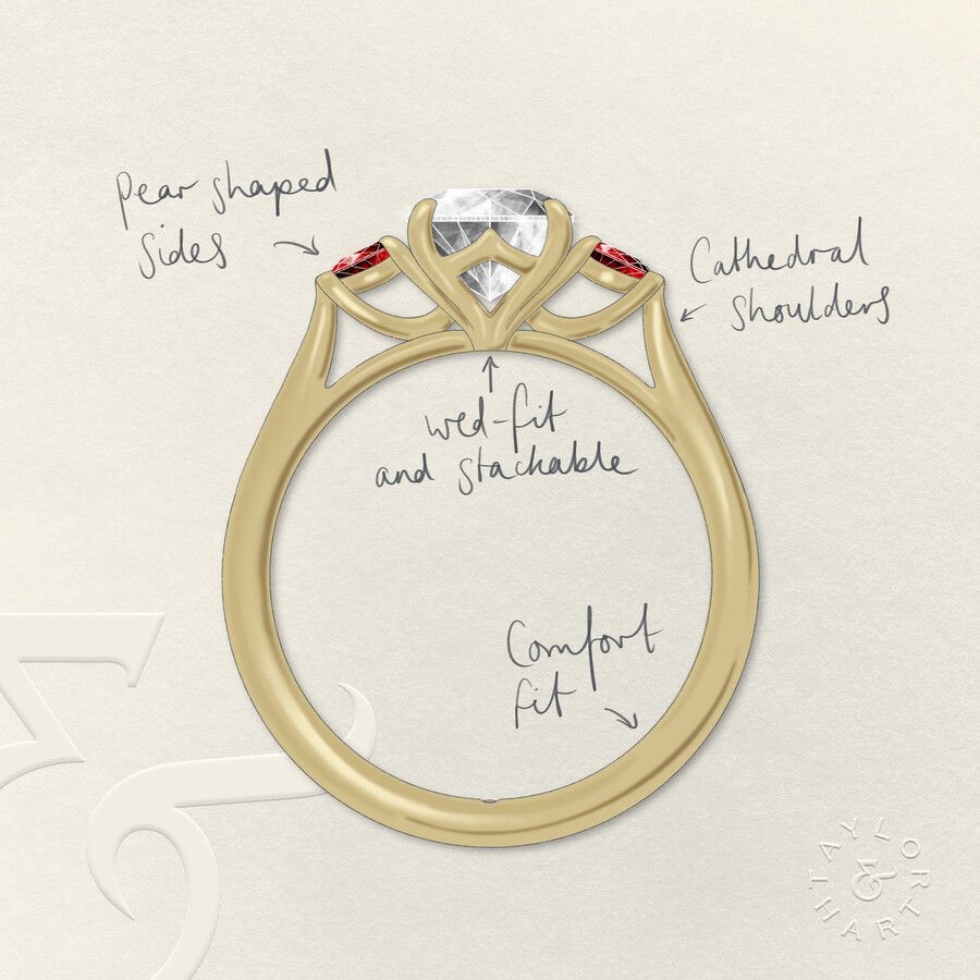 Taylor & Hart Faith Oval Engagement Ring 3
