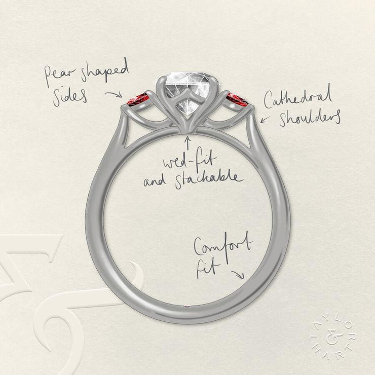 Taylor & Hart Faith Oval Engagement Ring 1