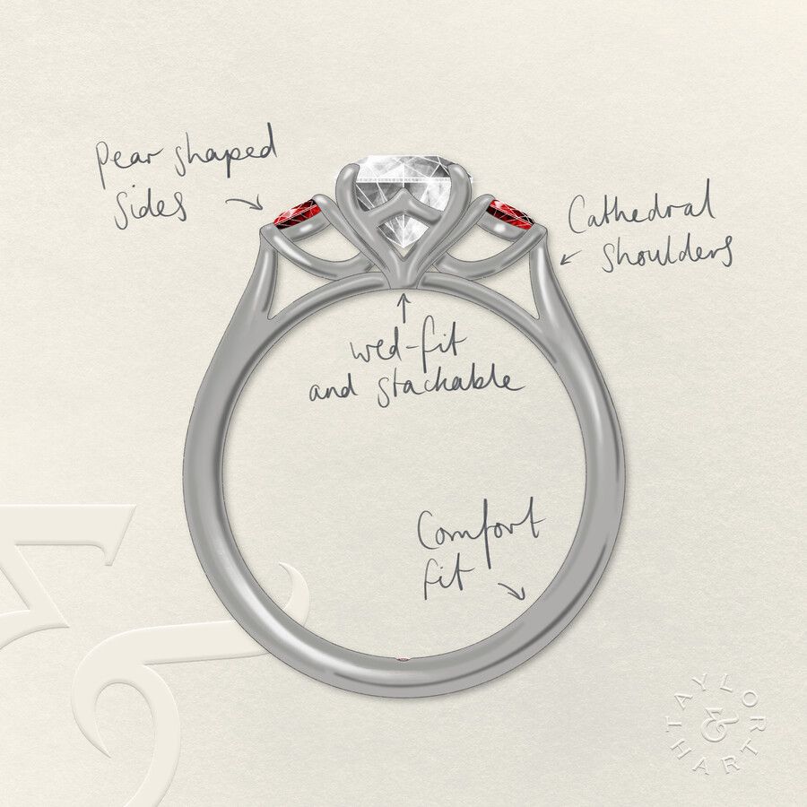 Taylor & Hart Faith Oval Engagement Ring 3