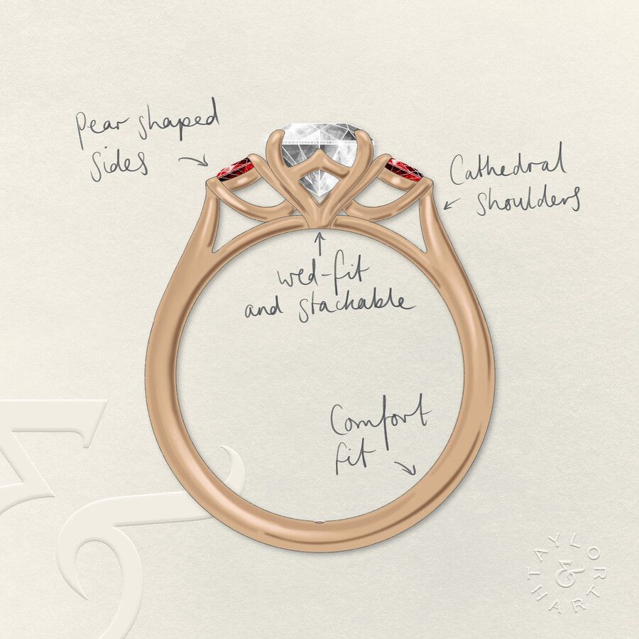 Taylor & Hart Faith Oval Engagement Ring 3