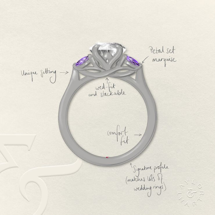 Taylor & Hart Thia Round Engagement Ring 1