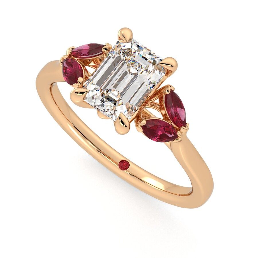 Taylor & Hart Thia Emerald Engagement Ring 0