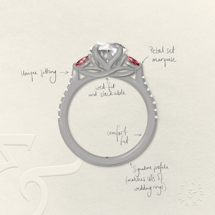 Taylor & Hart Thia Oval Engagement Ring 1