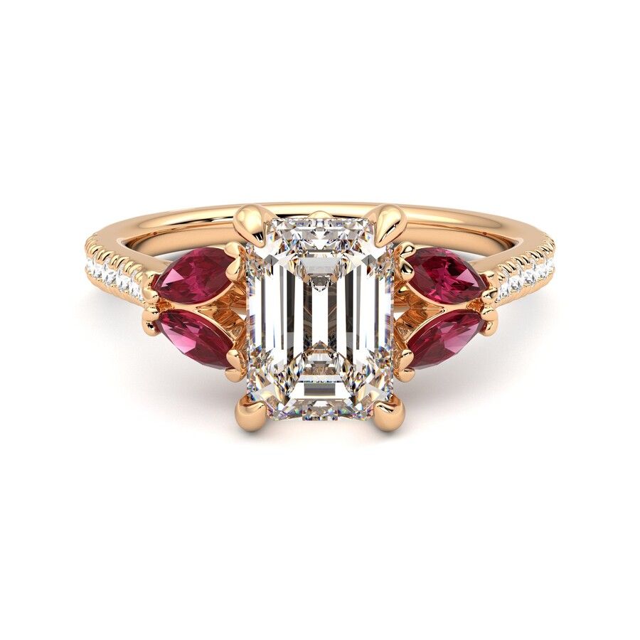 Taylor & Hart Thia Emerald Engagement Ring 2