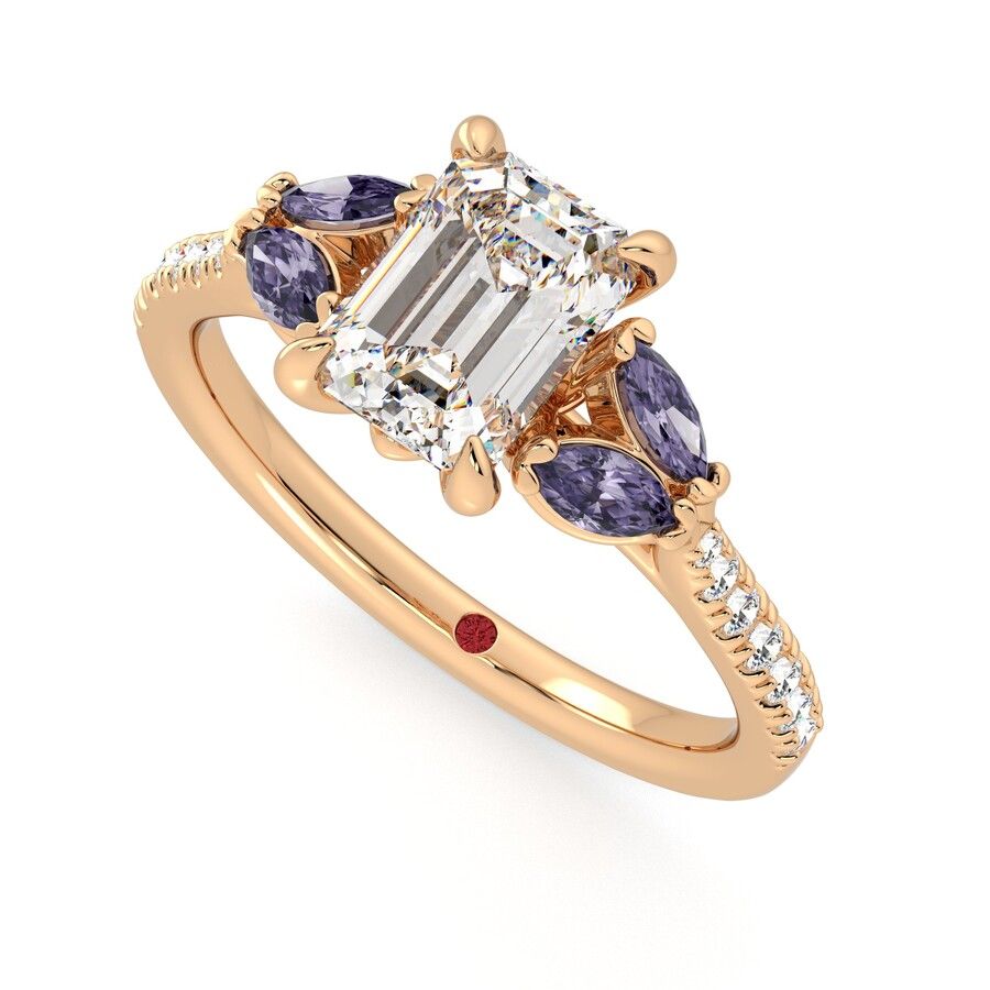 Taylor & Hart Thia Emerald Engagement Ring 0