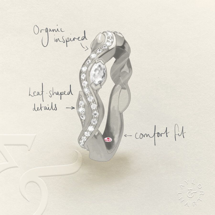 Taylor & Hart Lapelis Wedding Ring 1