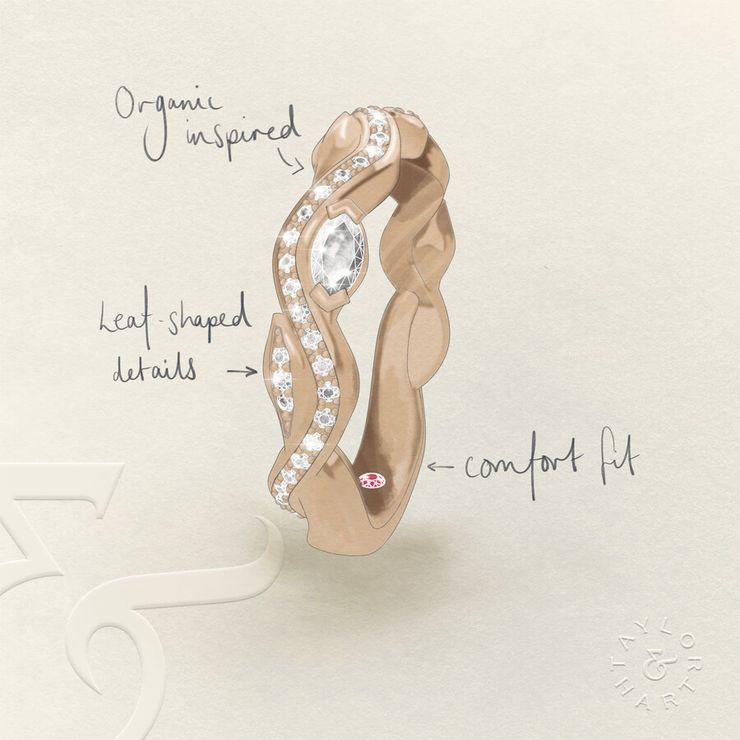 Taylor & Hart Lapelis Wedding Ring 1