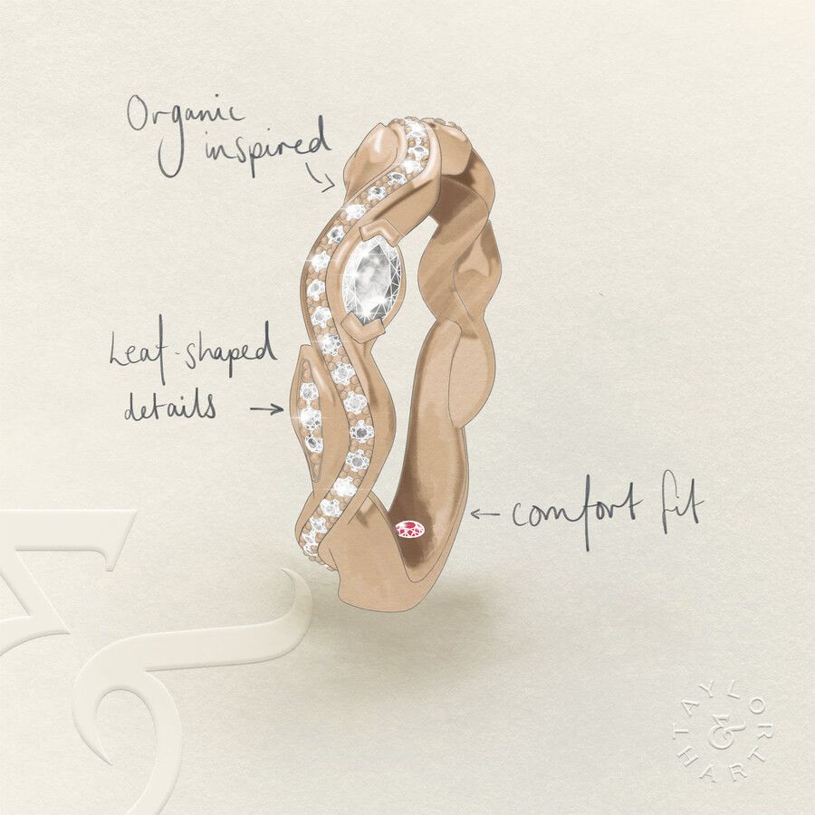 Taylor & Hart Lapelis Wedding Ring 3