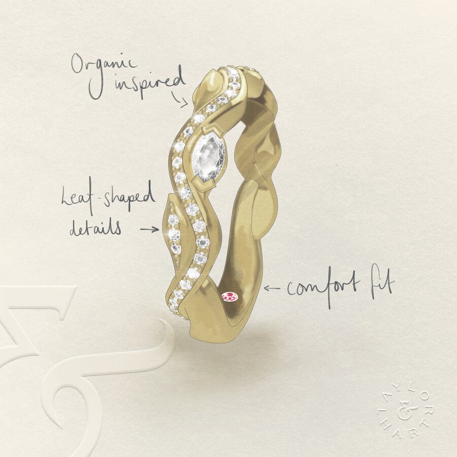 Taylor & Hart Lapelis Wedding Ring 1