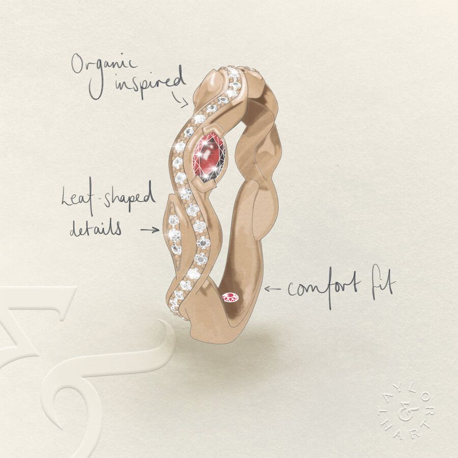 Taylor & Hart Lapelis Wedding Ring 1