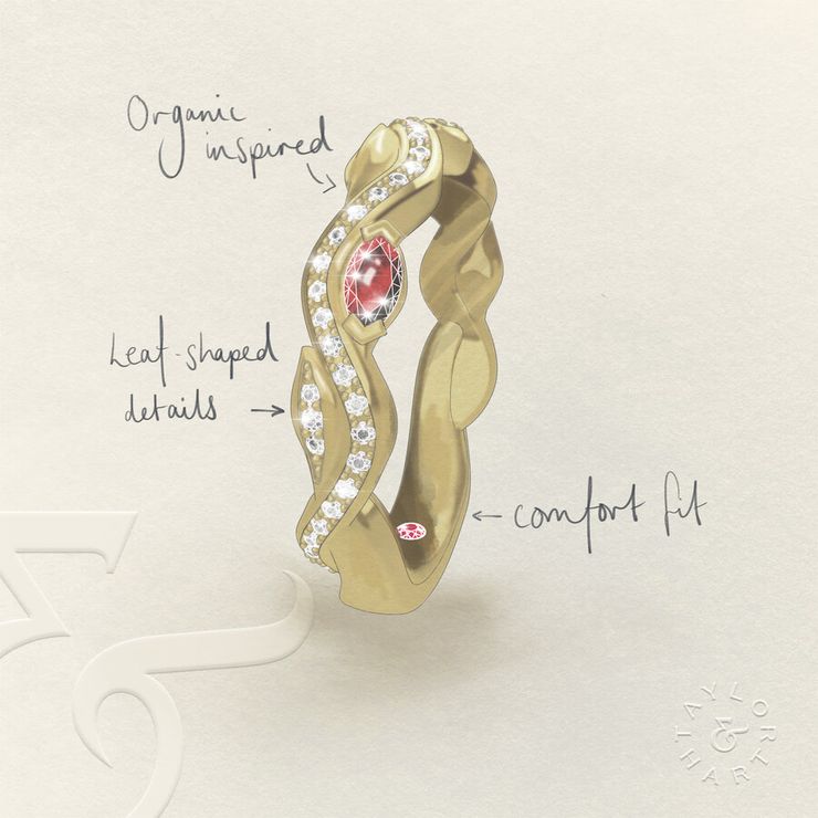Taylor & Hart Lapelis Wedding Ring 1