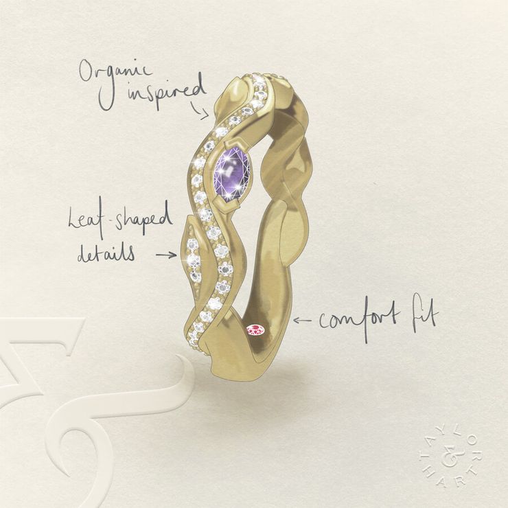 Taylor & Hart Lapelis Wedding Ring 1
