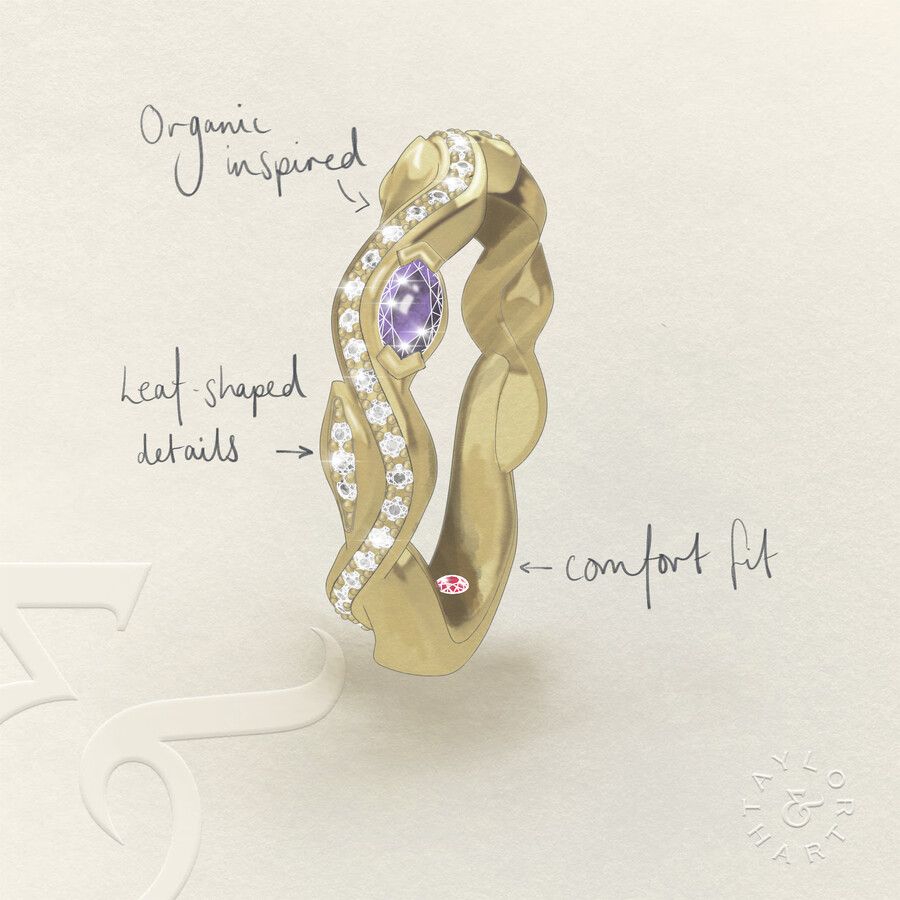 Taylor & Hart Lapelis Wedding Ring 1
