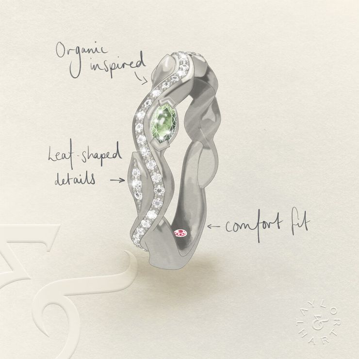 Taylor & Hart Lapelis Wedding Ring 1