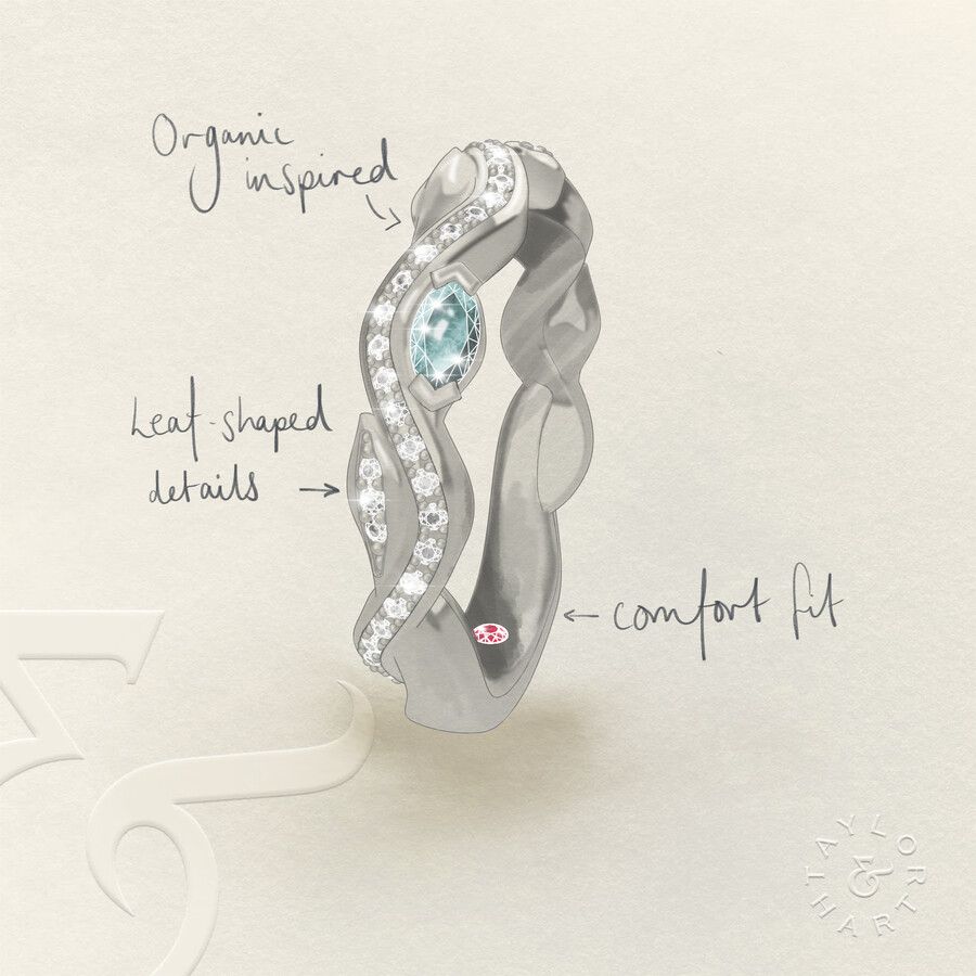 Taylor & Hart Lapelis Wedding Ring 3