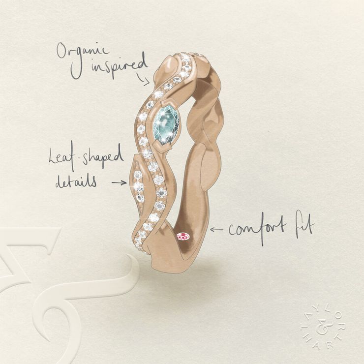Taylor & Hart Lapelis Wedding Ring 1