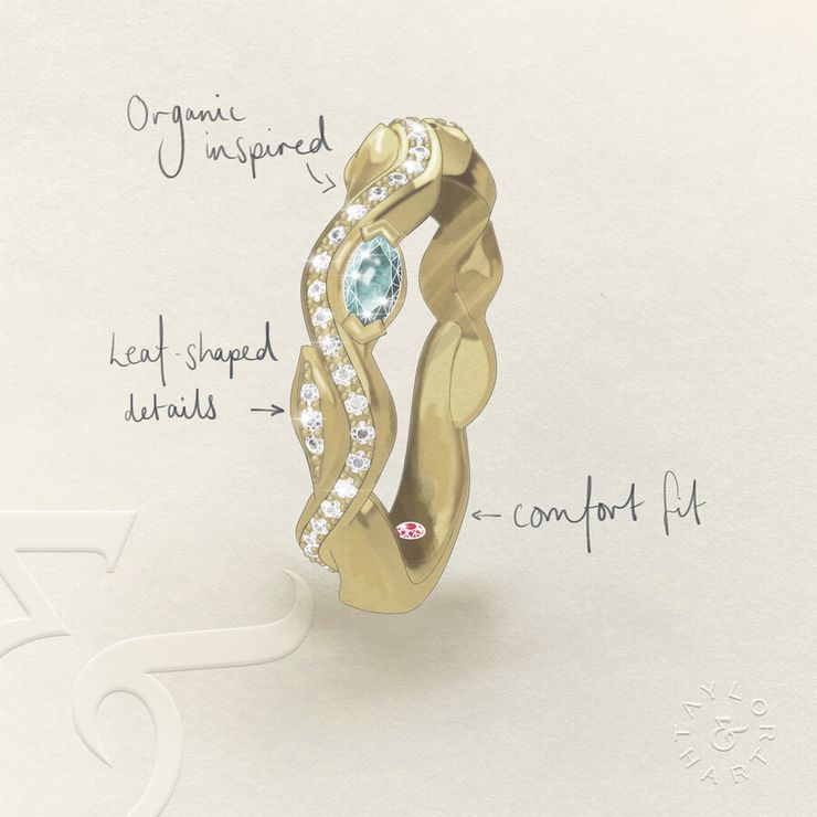 Taylor & Hart Lapelis Wedding Ring 1