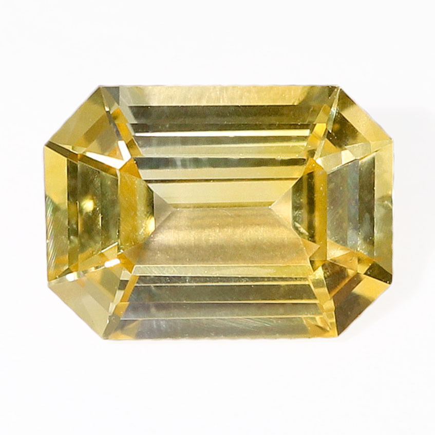 0.95ct Emerald Medium Yellow Sapphire, Eye-Clean