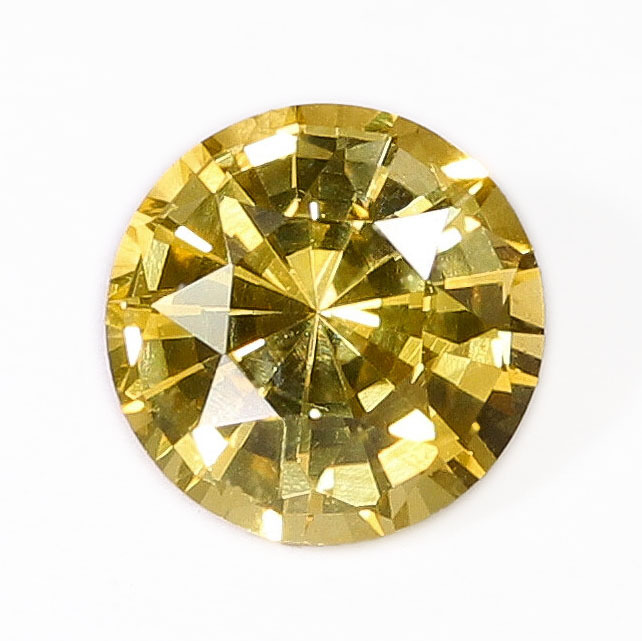 0.33ct Round Medium Yellow Sapphire, Eye-Clean