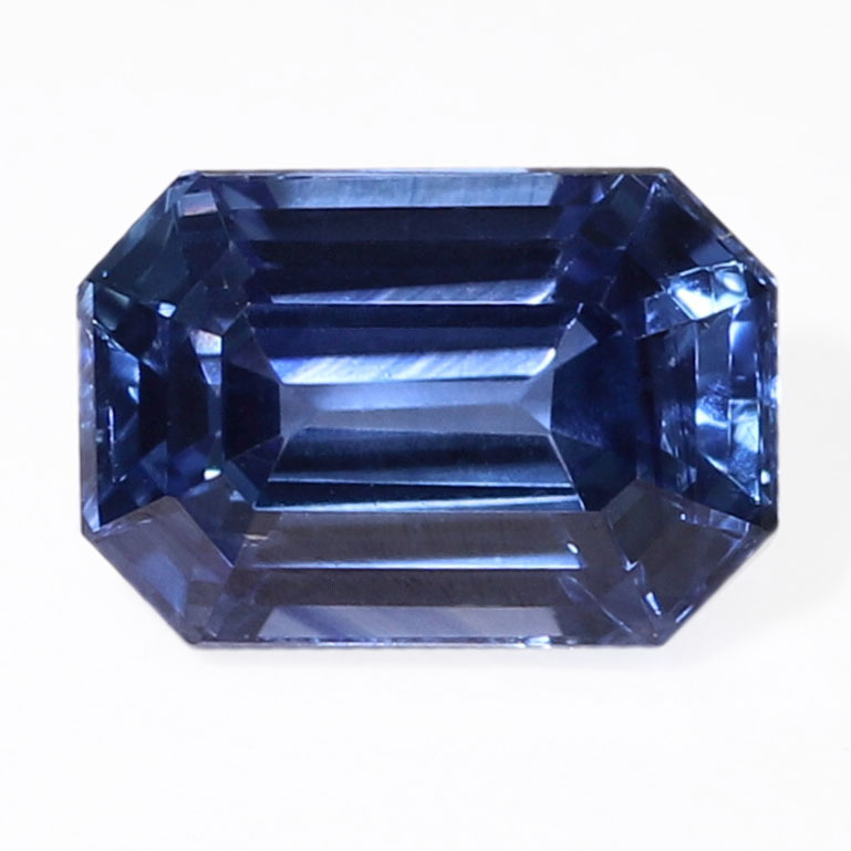 0.95ct Emerald Medium Blue Sapphire, Eye-Clean