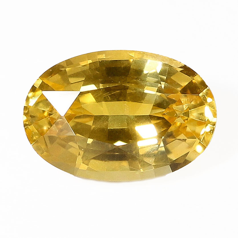 0.65ct Oval Medium Yellow Sapphire, Eye-Clean