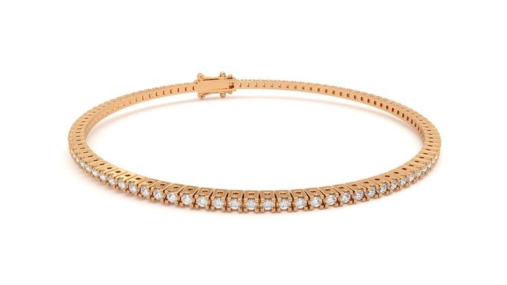 Taylor & Hart Everette 1.25ct Tennis Bracelet Jewellery 360 degree image 4
