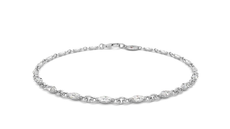 Taylor & Hart Iona Tennis Bracelet Natural Diamonds Platinum Bracelet 360 detail 01