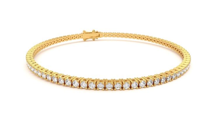 Taylor & Hart Juniper 3.00ct Tennis Bracelet Jewellery 360 degree image 4