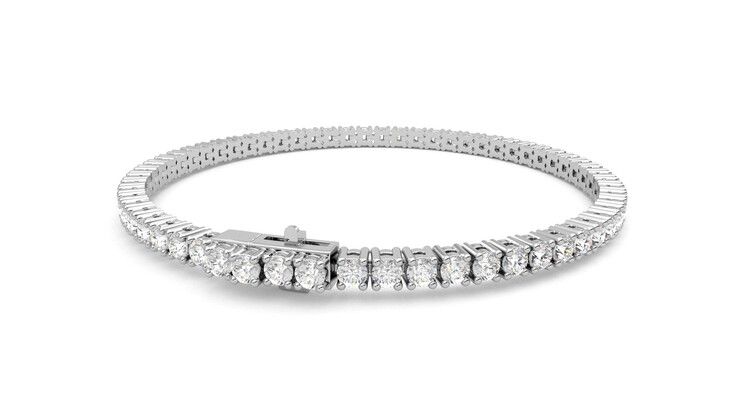 Taylor & Hart Juniper 4.00ct Tennis Bracelet Jewellery 360 degree image 14
