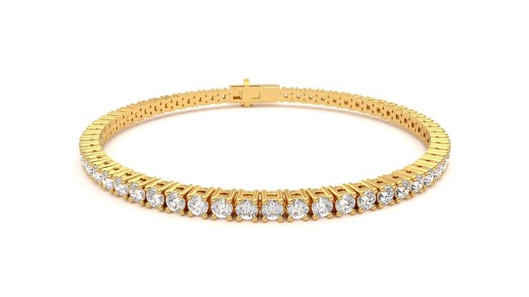 Taylor & Hart Juniper 4.00ct Tennis Bracelet Jewellery 360 degree image 2