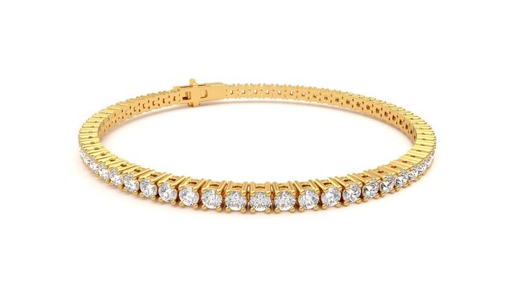 Taylor & Hart Juniper 4.00ct Tennis Bracelet Jewellery 360 degree image 5