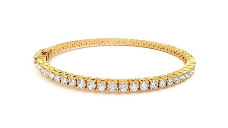 Taylor & Hart Juniper 4.00ct Tennis Bracelet Jewellery 360 degree image 10