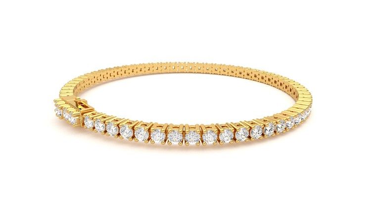 Taylor & Hart Juniper 4.00ct Tennis Bracelet Jewellery 360 degree image 12