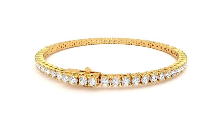 Taylor & Hart Juniper 4.00ct Tennis Bracelet Jewellery 360 degree image 14